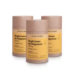 BIOSTREAM - Pack X 3 Bisglicinato de Magnesio 400mg 120 Cápsulas
