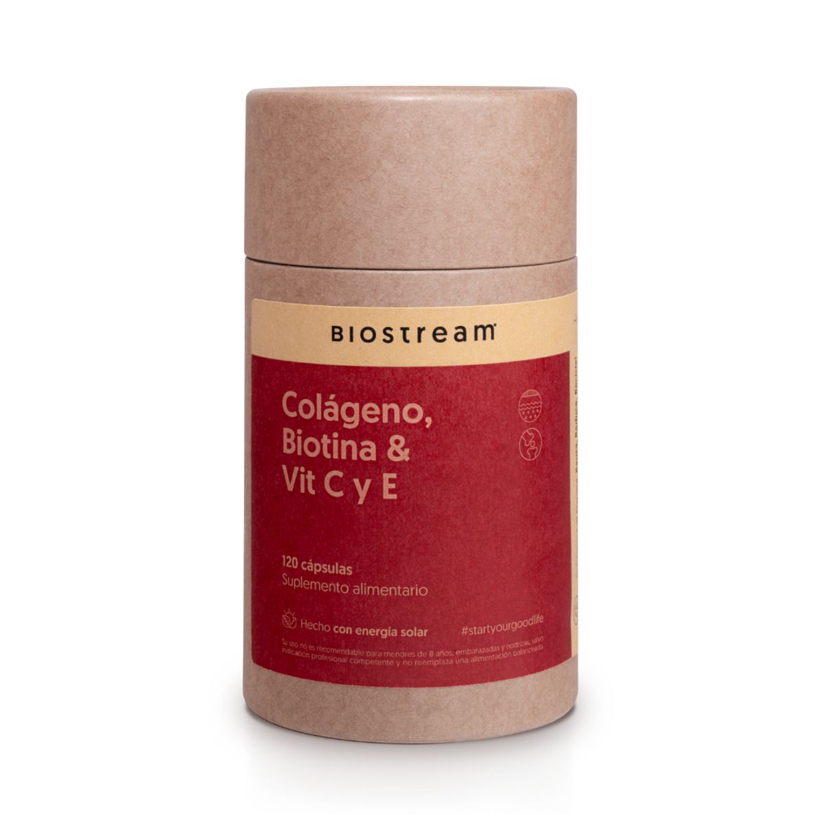 BIOSTREAM - Pack X 3 Colágeno Hidrolizado Biotina + Vitamina C y E 120 Cápsulas Biostream