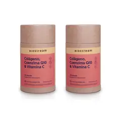 BIOSTREAM - Pack X 2 Colágeno Hidrolizado Coenzima Q10 & Vitamina C 120 Cápsulas
