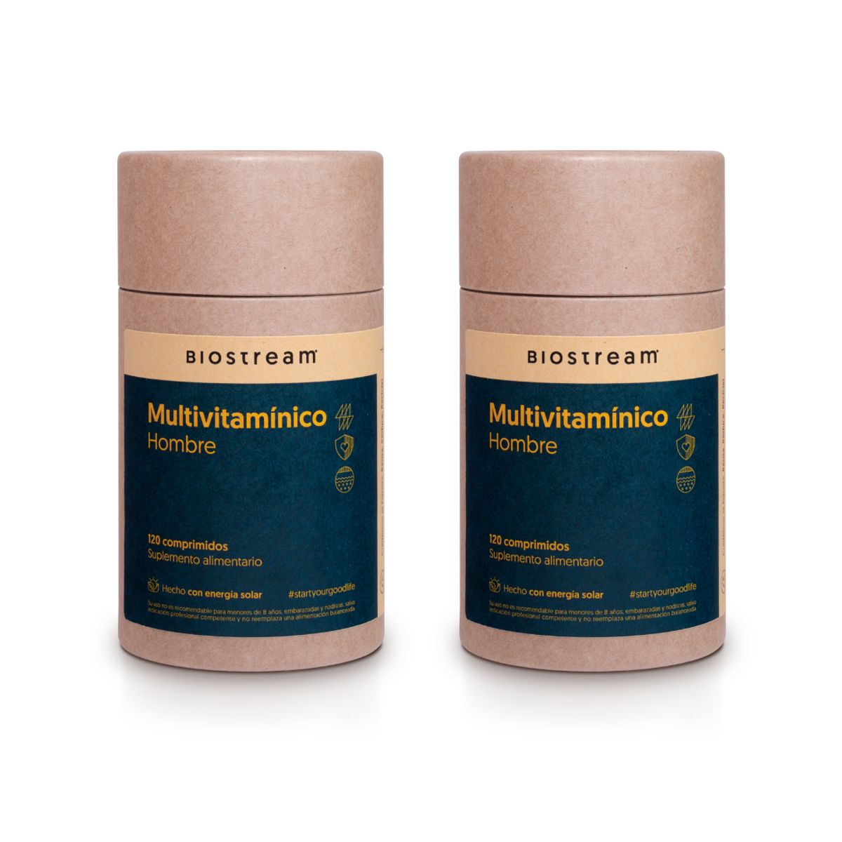 BIOSTREAM - Pack X 2 Multivitamínico Para Hombres120 Cápsulas Biostream