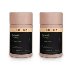 BIOSTREAM - Pack X 2 Selenio 200mcg 120 Cápsulas Vegano Antioxidante
