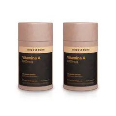 BIOSTREAM - Pack X 2 Vitamina A 1000mcg 120 Cápsulas Blandas Antiox