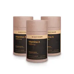 BIOSTREAM - Pack X 3 Vitamina A 1000mcg 120 Cápsulas Blandas Antiox