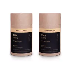 BIOSTREAM - Pack X 2 ZMA 500mg Zinc Magnesio B6 120 Cápsulas Vegano