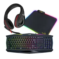 GENIUS - Combo Gamer Killer K220 (Teclado+Mousepad+Audifonos)