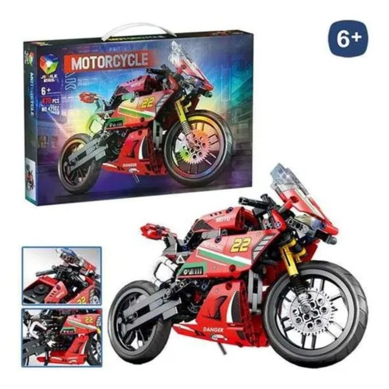ANGELES DEL HOGAR - BLOQUES DE CONSTRUCCION MOTORCYCLE JUEGO ARMABLE 470PCS