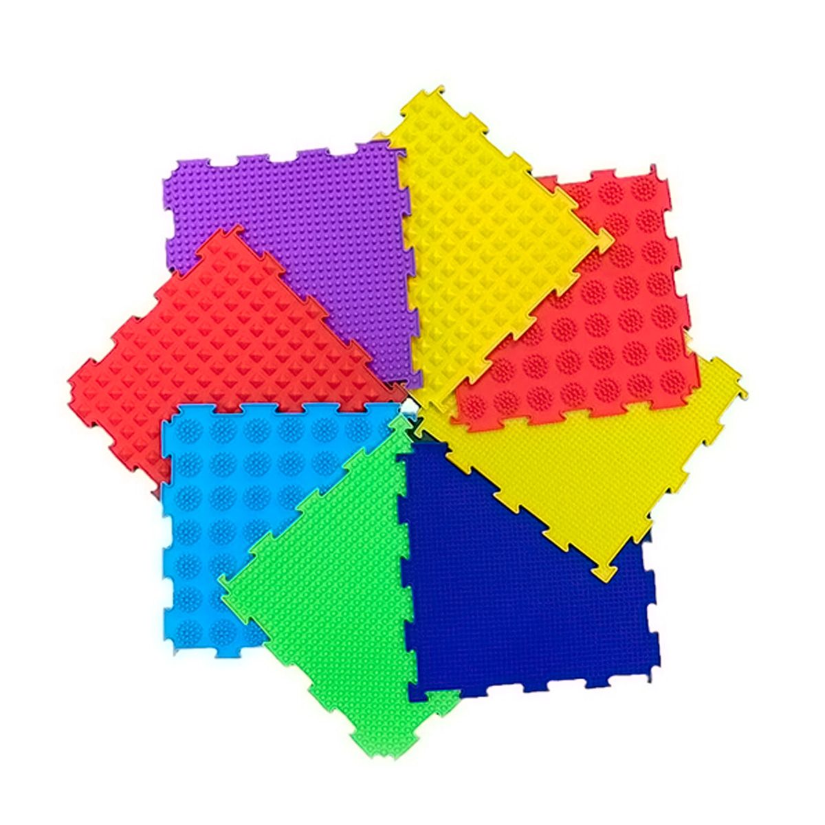 SDFIT - Tapetes Sensorial Niños Set 8 Piezas Cuadrados A1 Sr2505