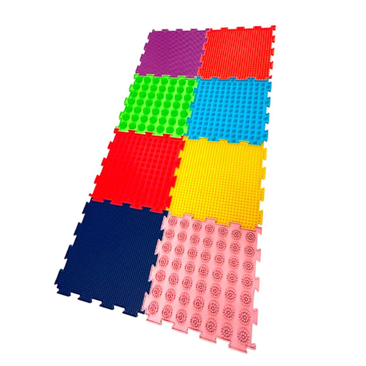 SDFIT - Tapetes Sensorial Niños Set 8 Piezas Cuadrados A1 Sr2505