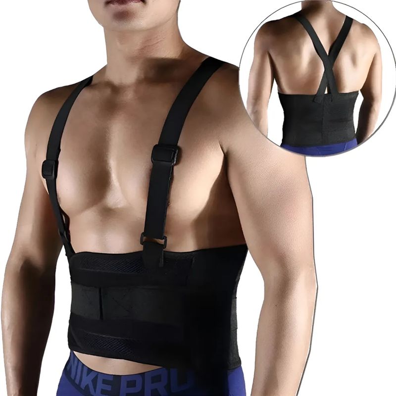 GENERICO - Lumbar Trabajo Peso Faja Lumbar Hombre Faja Seguridad Faja