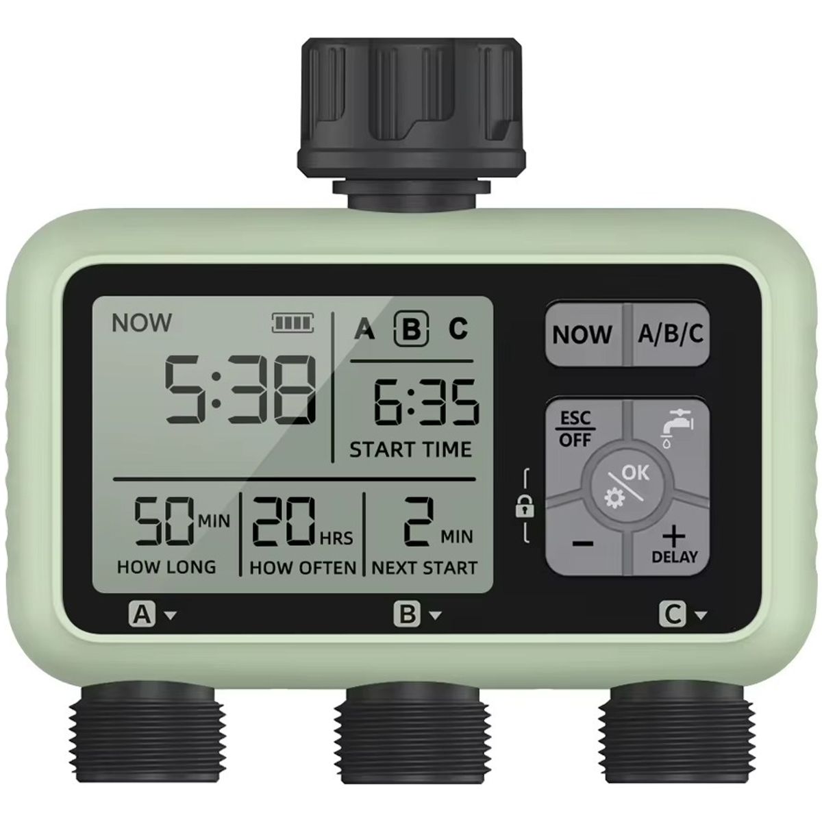 RAGNAR - Programador De Riego Automático Para Jardín Sistema 3 Zonas