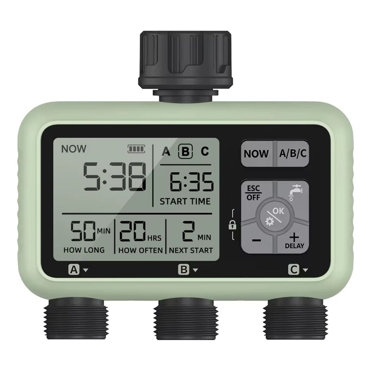 RAGNAR - Programador De Riego Automático Para Jardín Sistema 3 Zonas