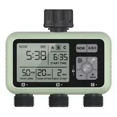 GENERICO - Programador De Riego Automático Para Jardín Sistema 3 Zonas