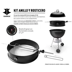 KANKA - - Anillo Para Parrilla Redonada de 22 pulgadas Con Motor