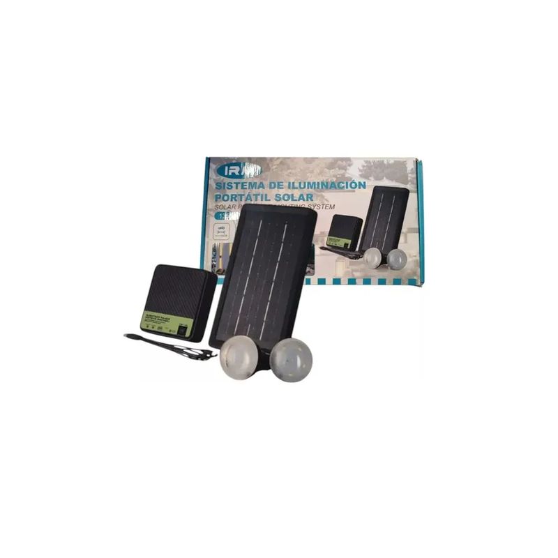 GENERICO - Kit De Iluminación Solar Portátil Ampolletas Camping