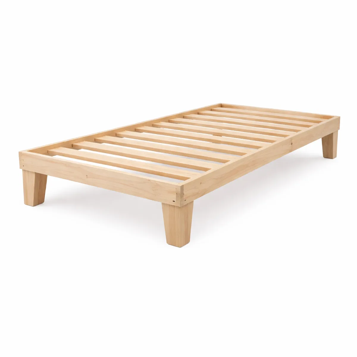 LAS ARAUCARIAS - Cama Europea Modena Cruda 1 Plaza Madera incluye colchón
