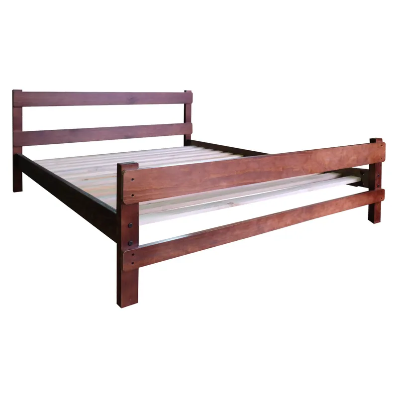 LAS ARAUCARIAS - Cama Marquesa Molco Chocolate 1.5 Plazas Madera