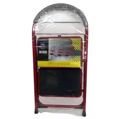 GENERICO - Escalera Metalica Roja Plegabe 2 Escalones Gms