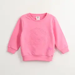 PAW PATROL - Poleron Cerrado Niña Skye Relieve Emboss Rosado