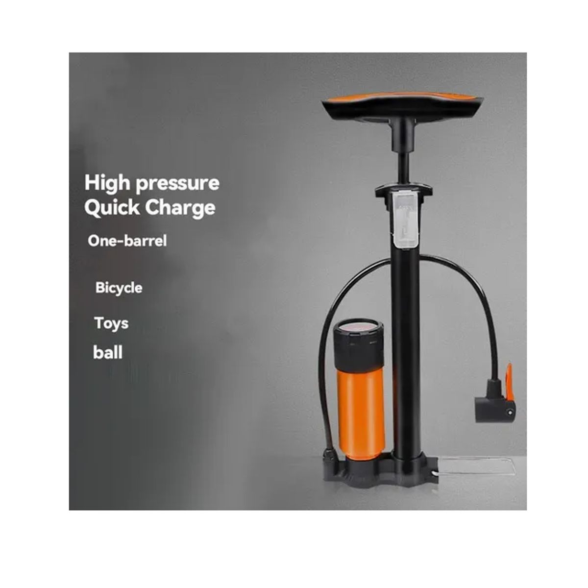 GENERICO - Bombín Inflador Manual Portátil Adaptadores Manómetro