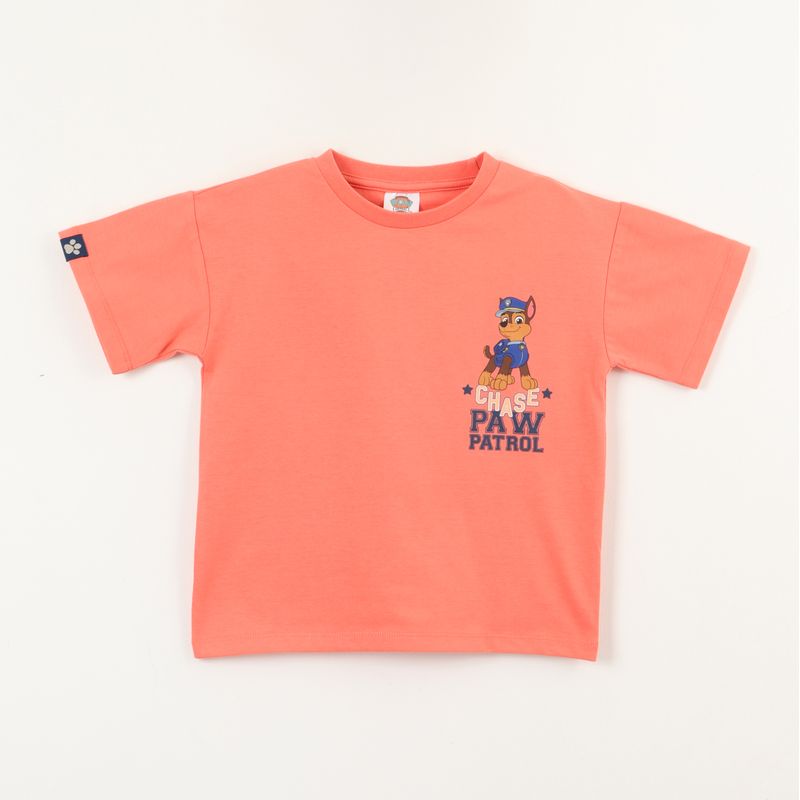 PAW PATROL - Polera Manga Corta Niño Chase Stars Naranjo Paw Patrol