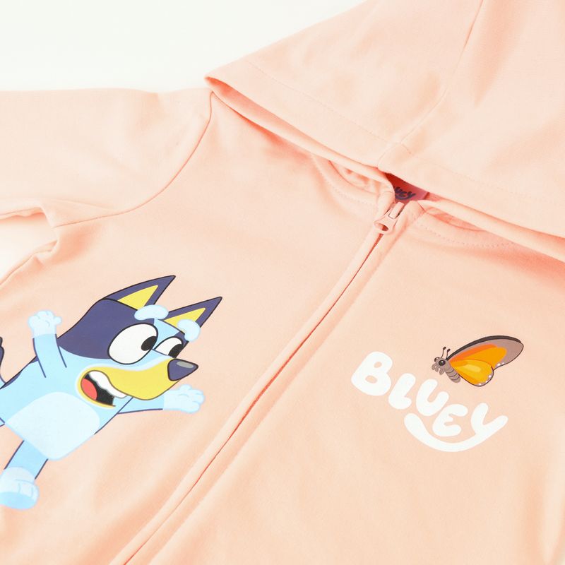 BLUEY - Poleron Abierto Niña Mariposa Rosado Bluey
