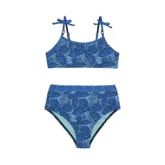 H2O WEAR - Traje de Baño Niña Teens Bikini UV50 Bretel Azul - Azul