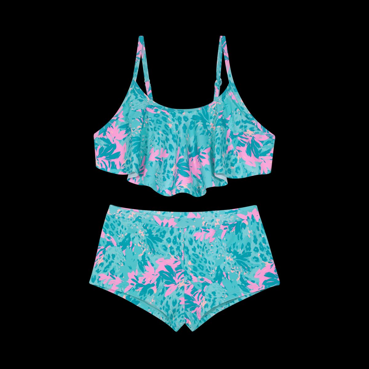 H2O WEAR - Traje de Baño Niña Teens Bikini UV50 Hot Pant H2O Wear Turq - Verde