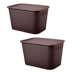 REYPLAST - X2 Canastilla Caja Organizadora 22 Litros Canastilla Tavarúa