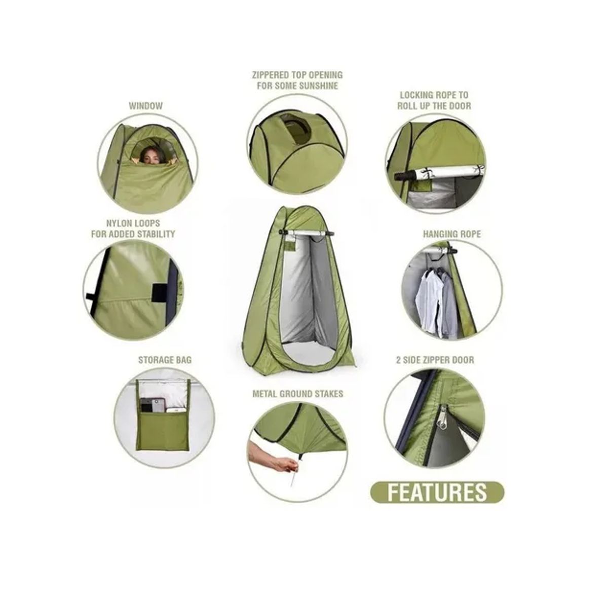 GENERICO - Carpa Vestidor Caseta Baño Automática Camping Outdoor