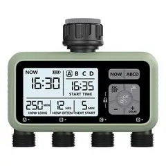 RAGNAR - Programador De Riego Automático Para Jardín Sistema 4 Zonas