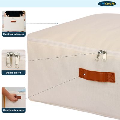 Imagen 2 del producto Bolsa Organizadora Underbed Bajo Cama De Lino