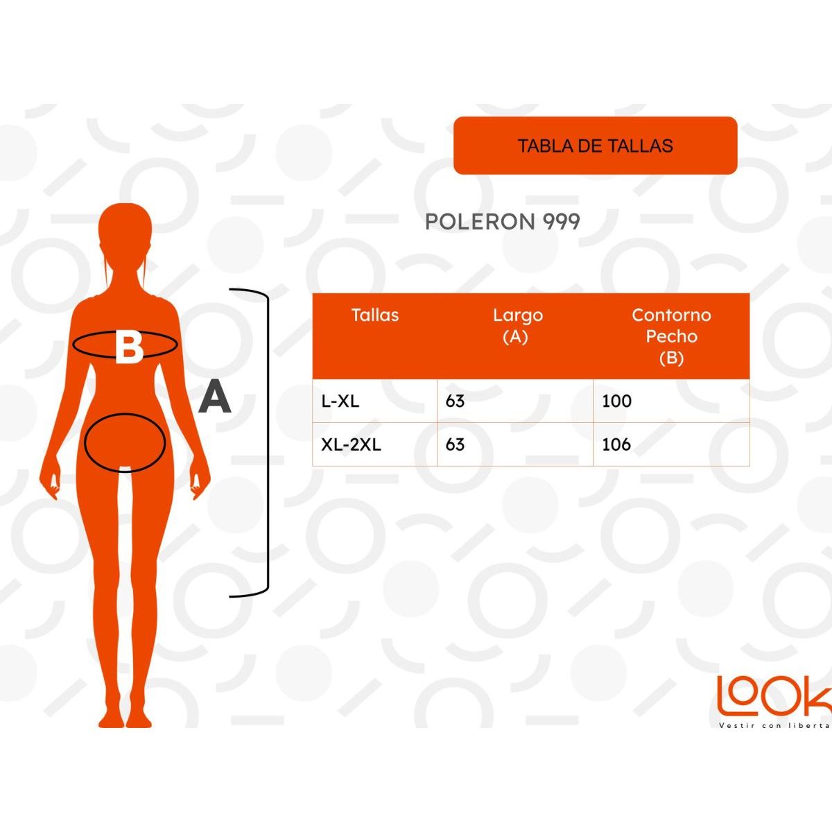 LOOK SHOP - Polerón Polar Corderito, Peludo Mujer Invierno, Colores 999