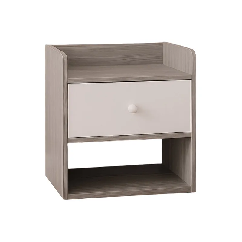 MUNDO ONLINE - Velador Zapatero Grey 2 Niveles 1 Cajon 41x33x28 Cm