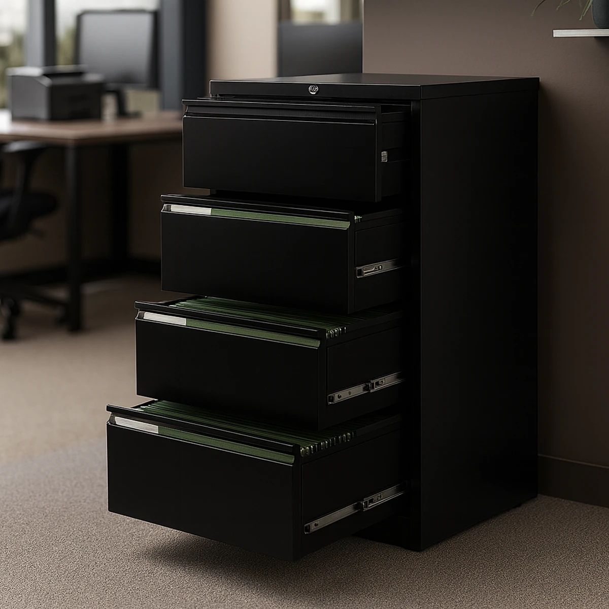 GENERICO - Kardex Doble 4 cajones - Linea Black SA-SC-S02