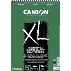 CANSON - Croquera Dibujo XL Reciclado 160gr 50hjs A4 21x29cm