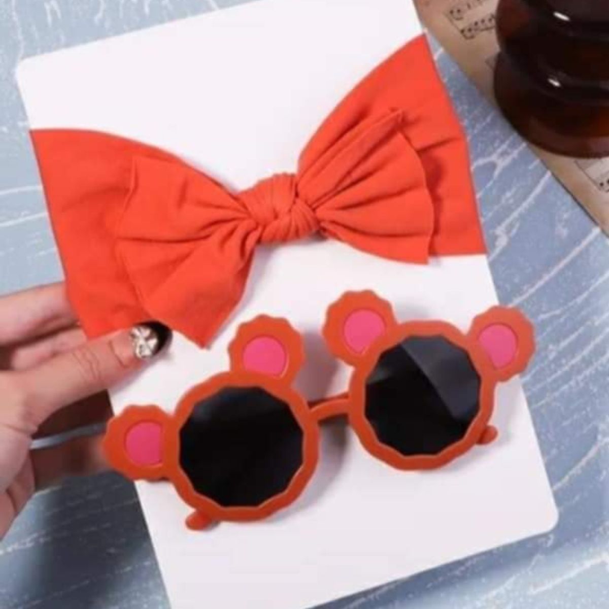 GENERICO - Set lentes de sol y bandas para bebé y niña 6 meses a 6 años