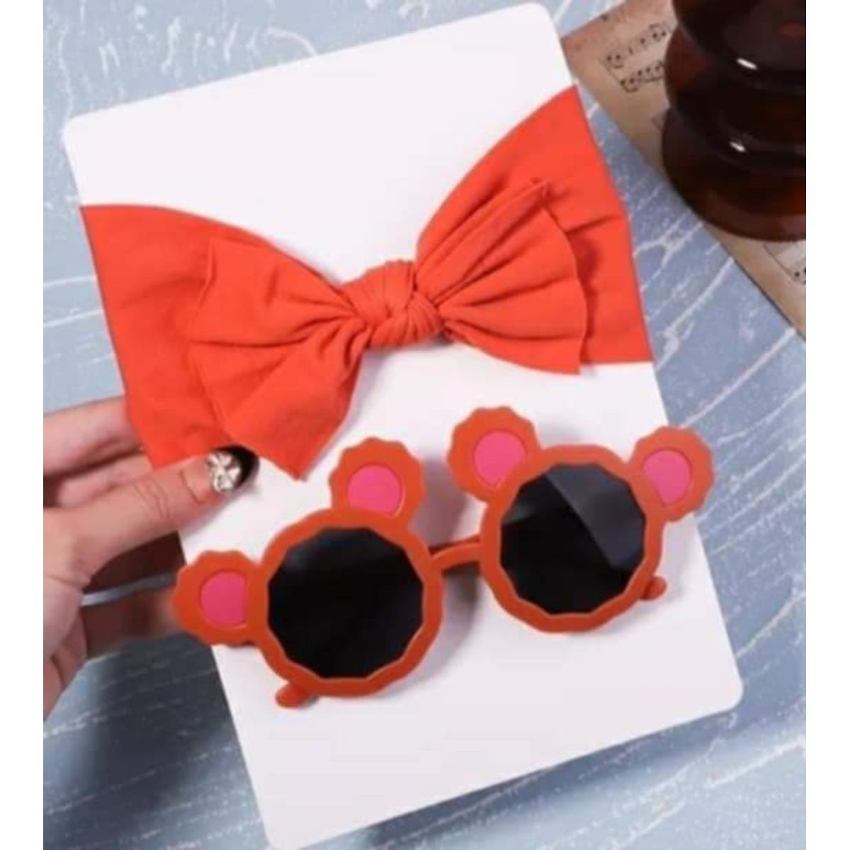 GENERICO - Set lentes de sol y bandas para bebé y niña 6 meses a 6 años