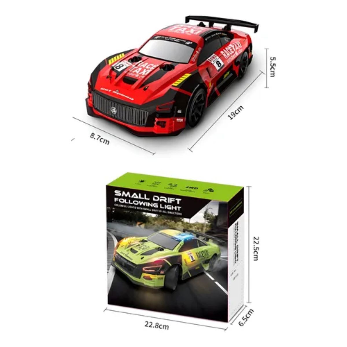 CRUSEC - Auto Control Remoto Mini Drift 4x4 Con Repuestos Neumaticos