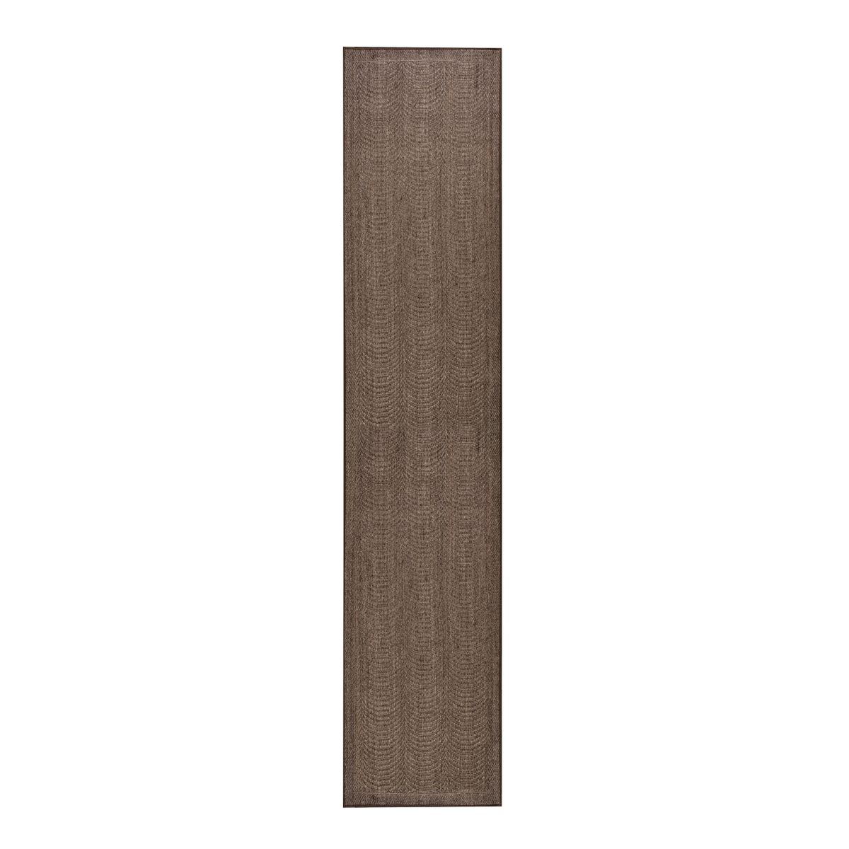 GENERICO - Alfombra Sisal Natural Pasillo Ondas Taupe 100x400 cm