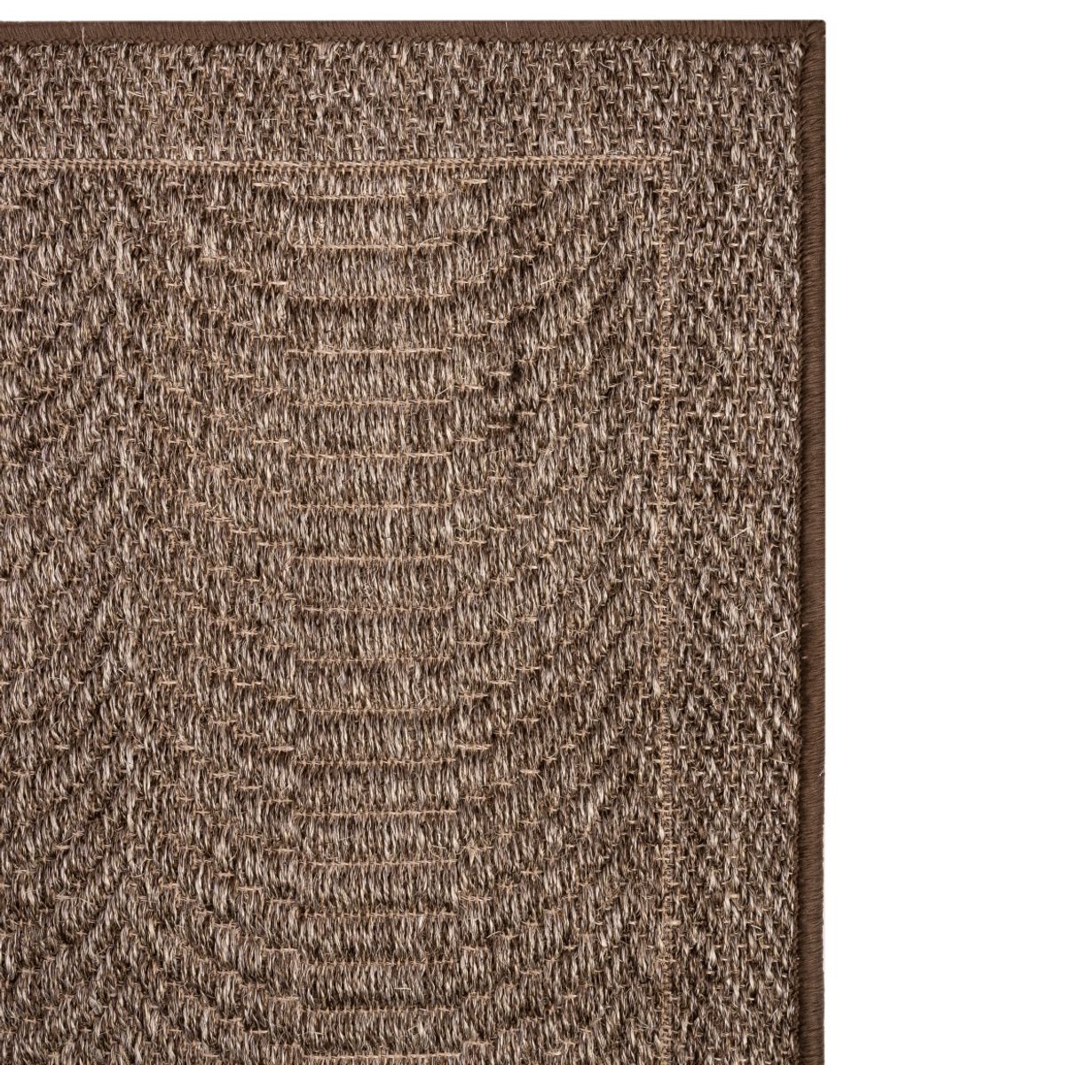 GENERICO - Alfombra Sisal Natural Pasillo Ondas Taupe 100x400 cm