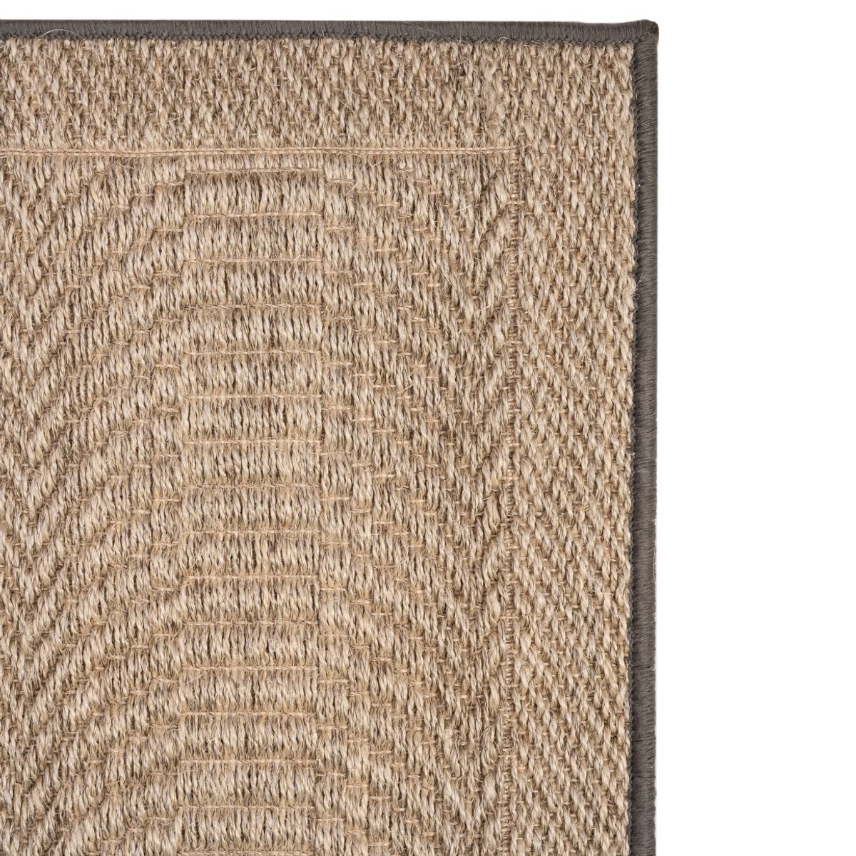 GENERICO - Alfombra Sisal Natural Pasillo Ondas Arena 100x400 cm