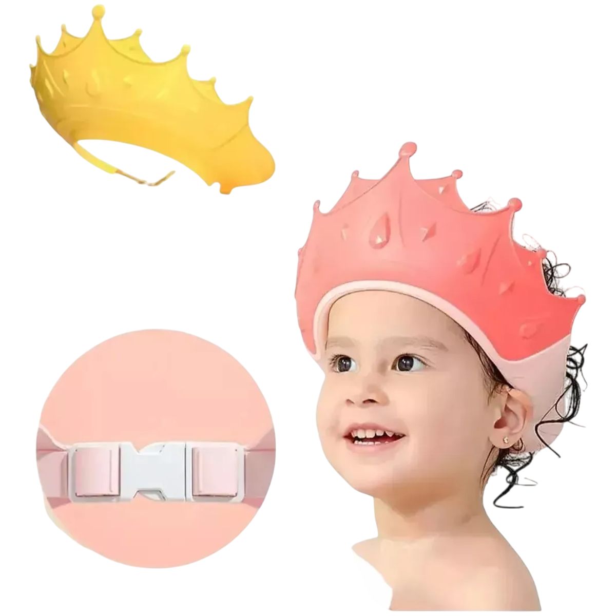 GENERICO - Gorro De Baño Bebe Visera Ducha Para Bebe Corona