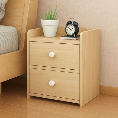 Imagen 2 del producto Velador Beige Cajonera 2 Niveles con Cajones 41x26x33 Cm