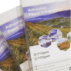 GENERICO - Papel Fotográfico Adhesivo Lee Centro 115grs Blanco