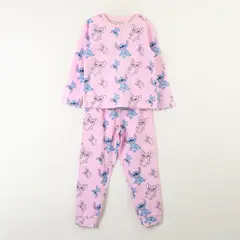 DISNEY - Conjunto Pijama Niña Lilo & Stitch Angel Print Rosado