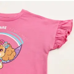 PAW PATROL - Polera Manga Corta Niña Skye Unicorn Rosado