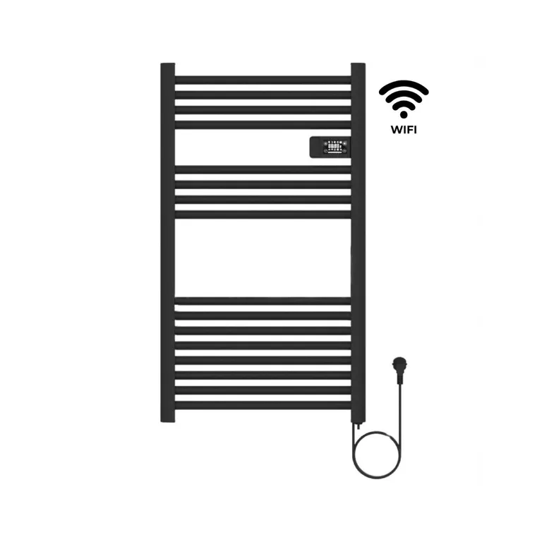 VERKEN Secador de Toallas para Baño con WIFI - Calentador Toallero Eléctrico Mural - Negro