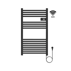 VERKEN - Secador de Toallas para Baño con WIFI - Calentador Toallero Eléctrico Mural - Negro
