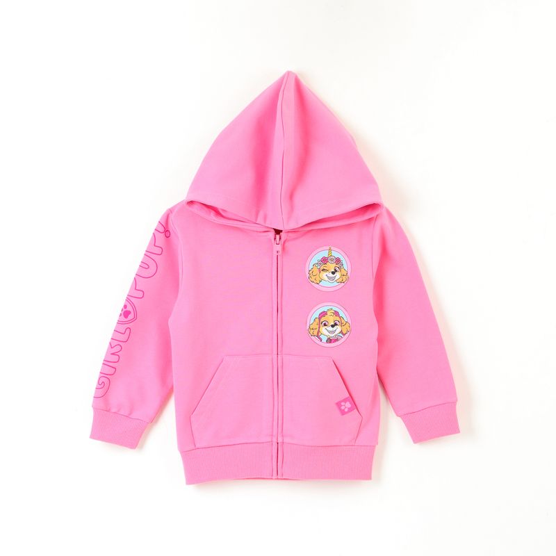 PAW PATROL - Poleron Abierto Niña Skye Girl Puppy Rosado Paw Patrol