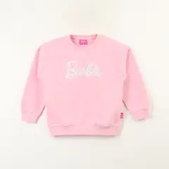 BARBIE - Poleron Cerrado Niña Big Logo Rosado